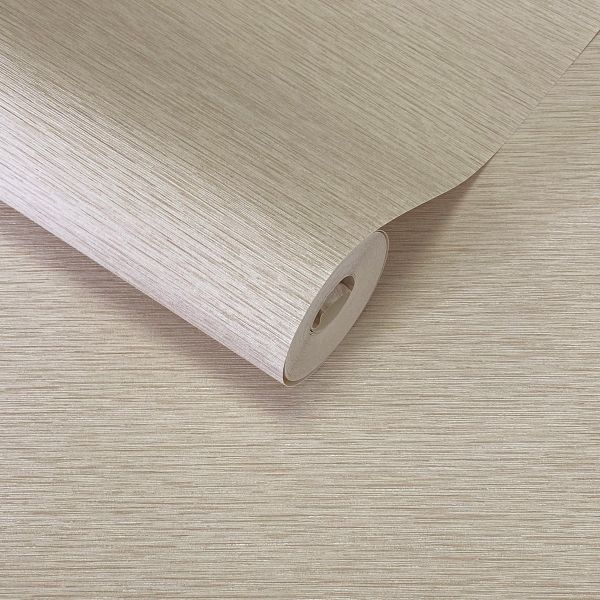 Roma Linear Texture Heavyweight Vinyl Wallpaper Beige World of Wallpaper1.jpg